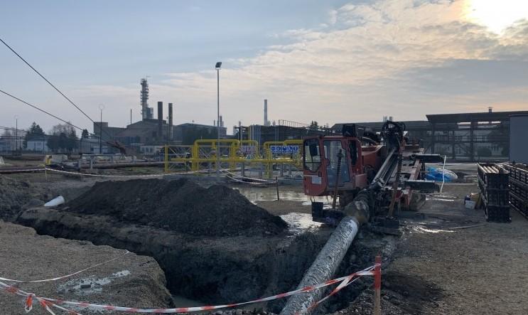 Construction of gas pipeline under the Sava River has been completed