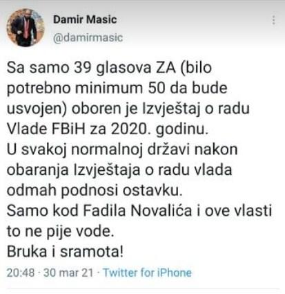 Status Damira Mašića - Avaz