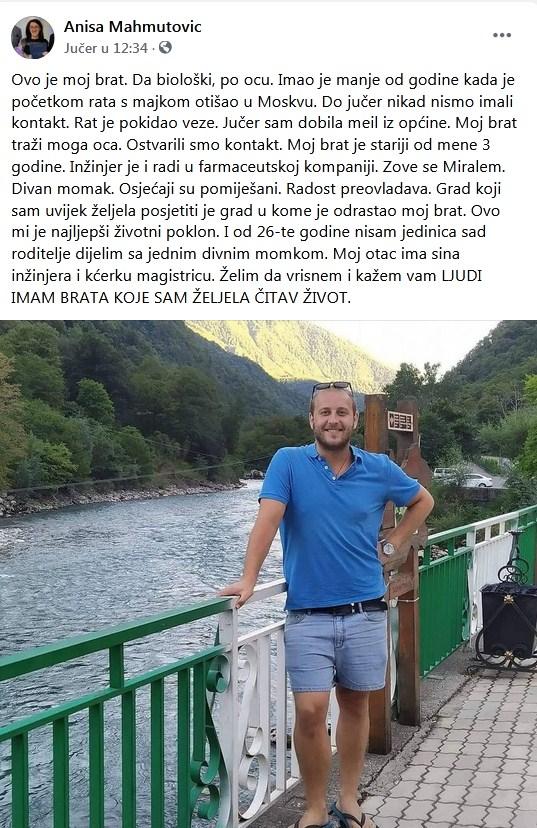 Anisina objava na Facebooku - Avaz