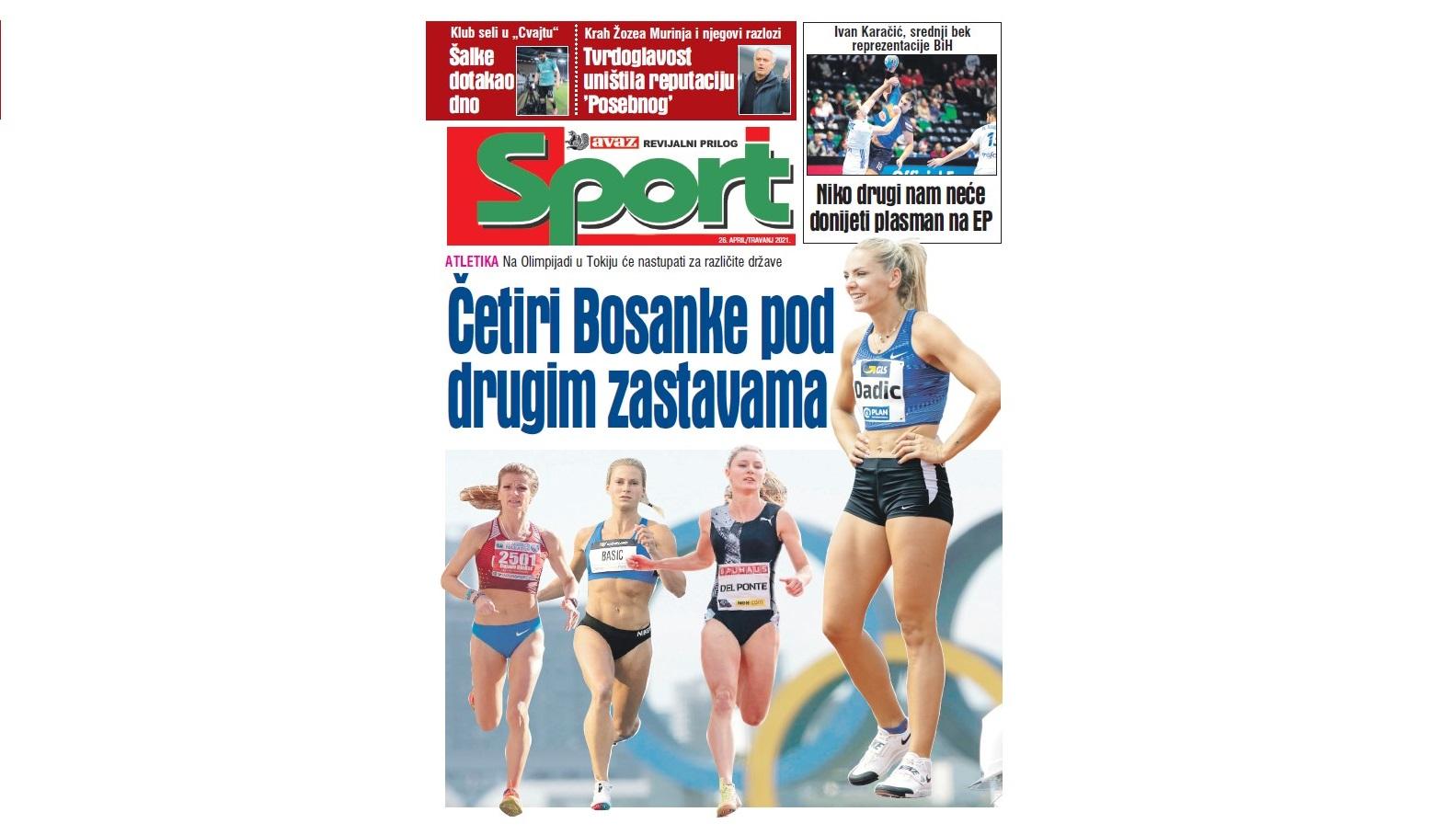 Poklon prilog u ponedjeljak: Sport / Četiri Bosanke pod drugim zastavama