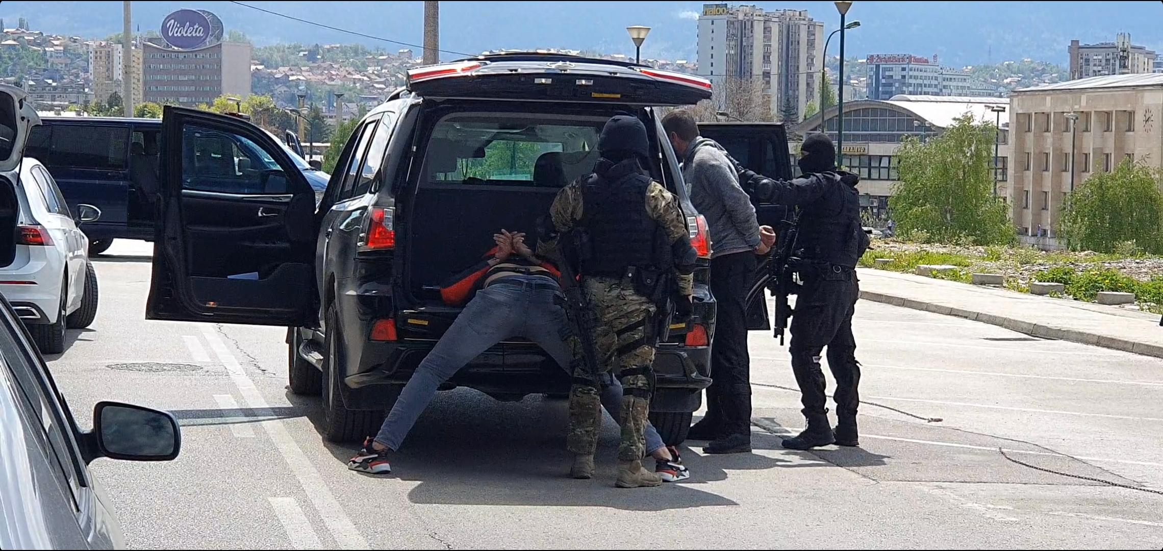 Arrest in front of "Avaz Twist Tower" - Avaz