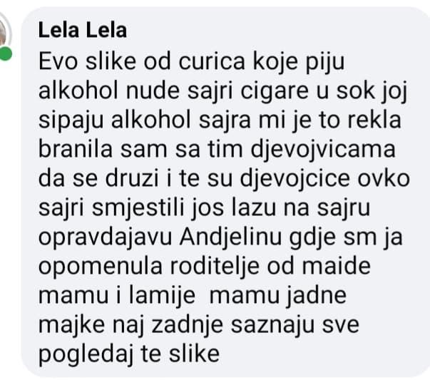 Jedan od komentara majke pretučene djevojčice koji nam je poslao Amir Kurić - Avaz