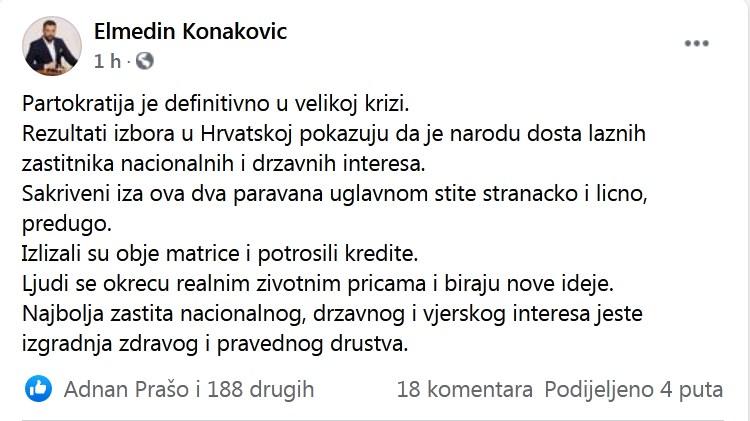 Status Elmedina Konakovića - Avaz