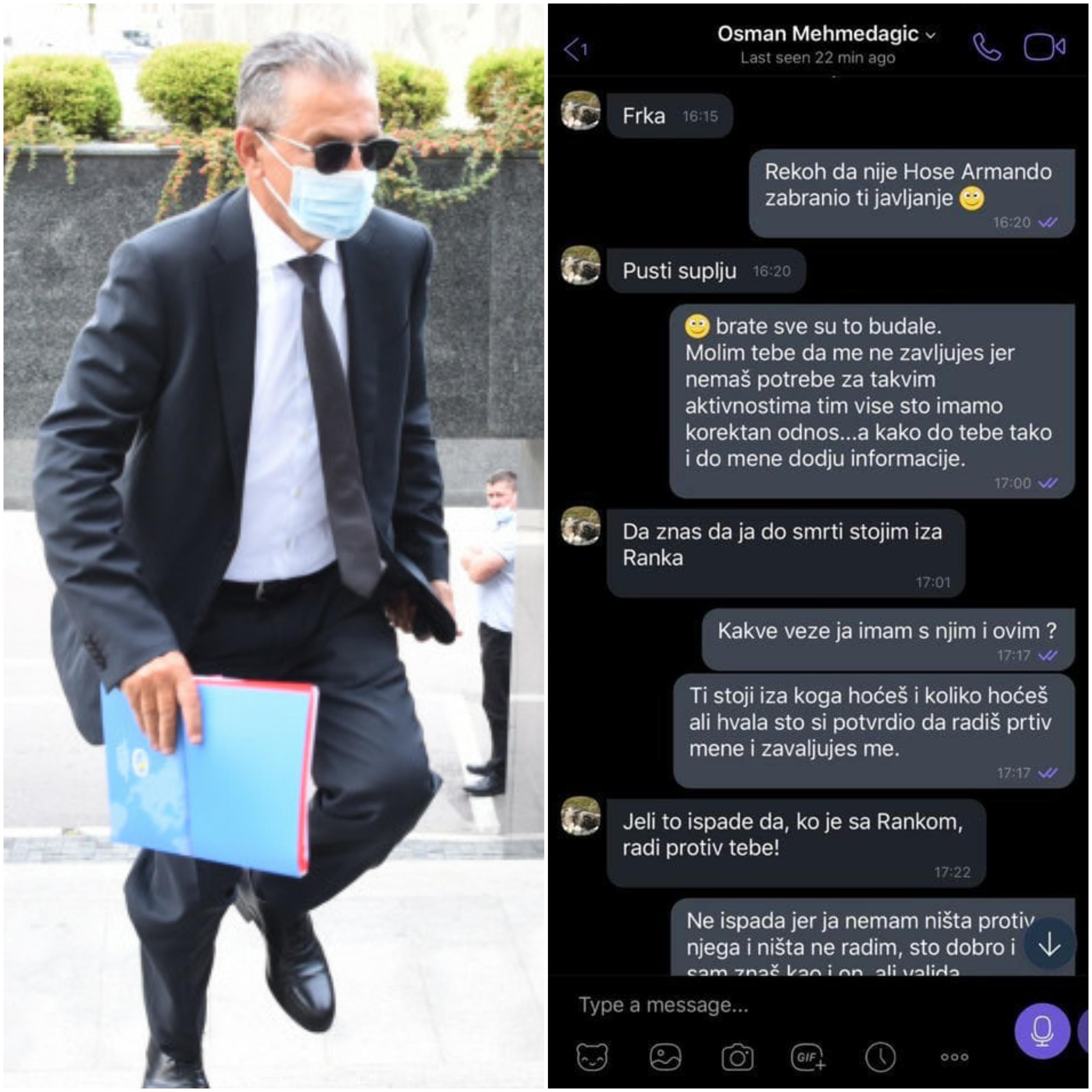 Messages that Osmica wrote to a good and mutual friend of him and Ranko Debevac, prof. dr. Muhamed Ajanović, and the Prosecutor's Office of B&H is familiar with these messages: "You should know that I stand behind Ranko until death" - Avaz