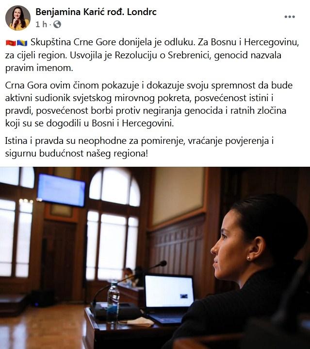 Status Benjamine Karić - Avaz