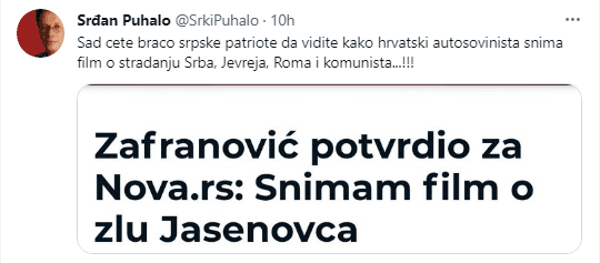 Objava Puhala na Twitteru - Avaz