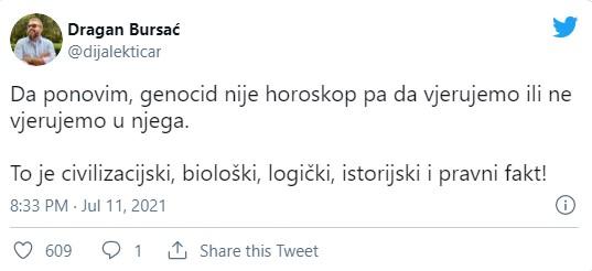 Objava na Twitteru - Avaz