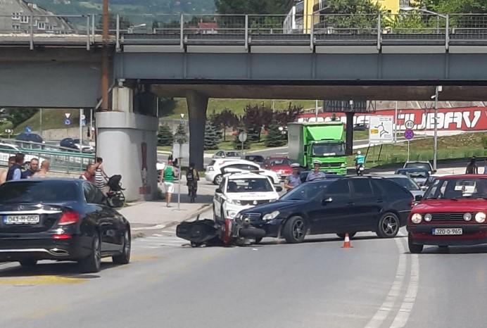 Sudar automobila i motocikliste u Zenici