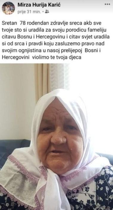 Poruka nanine kćerke Hurije - Avaz