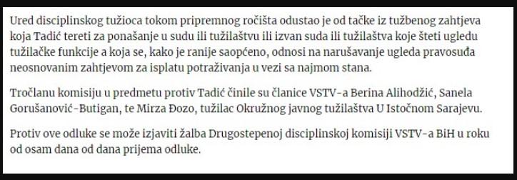 Dokaz da je Berina Alihodžić bila članica Prvostepene komisije VSTV-a BiH - Avaz