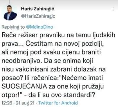 Zahiragić čestitao Mustafiću na novoj poziciji - Avaz