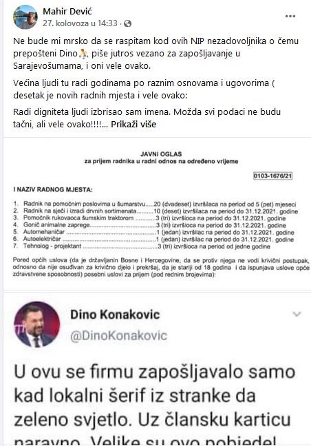 Dević odgovorio Konakoviću - Avaz