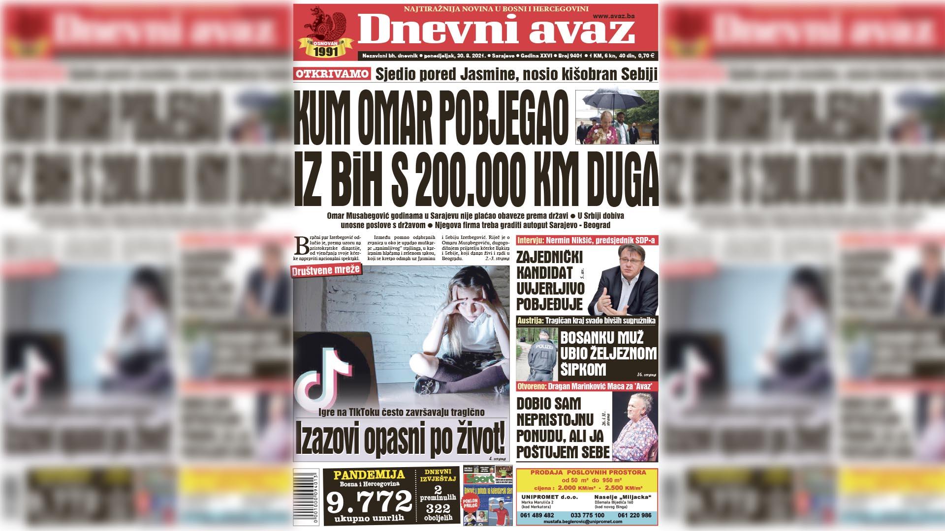 Kum Omar pobjegao iz BiH s 200.000 KM duga