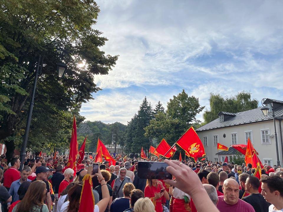 S današnjih protesta na Cetinju - Avaz