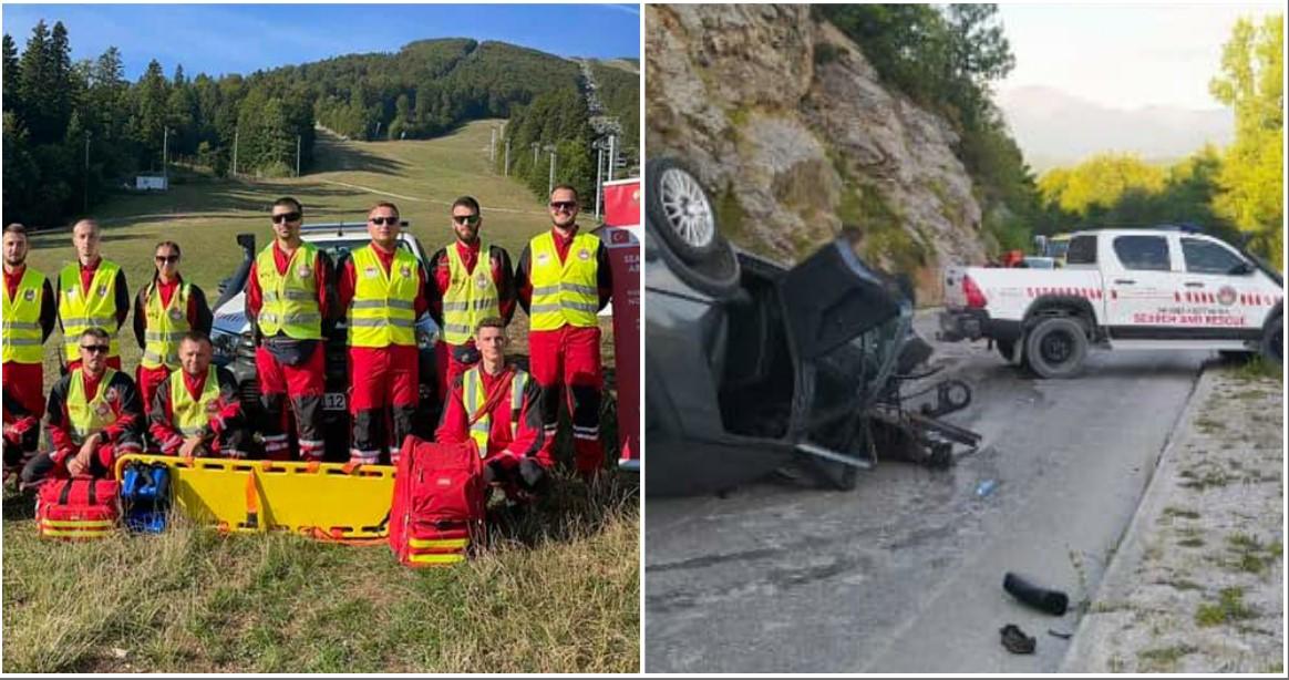 Naporan vikend za članove GSS-a Novi Grad Sarajevo: Pomogli paraglajderu, izvlačili putnike iz prevrnutog vozila...