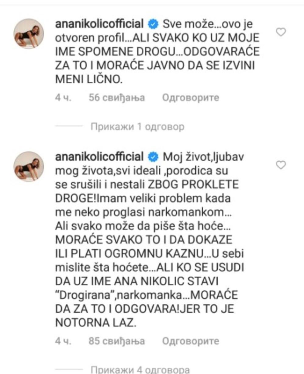 Ana Nikolić reagirala na prozivke - Avaz