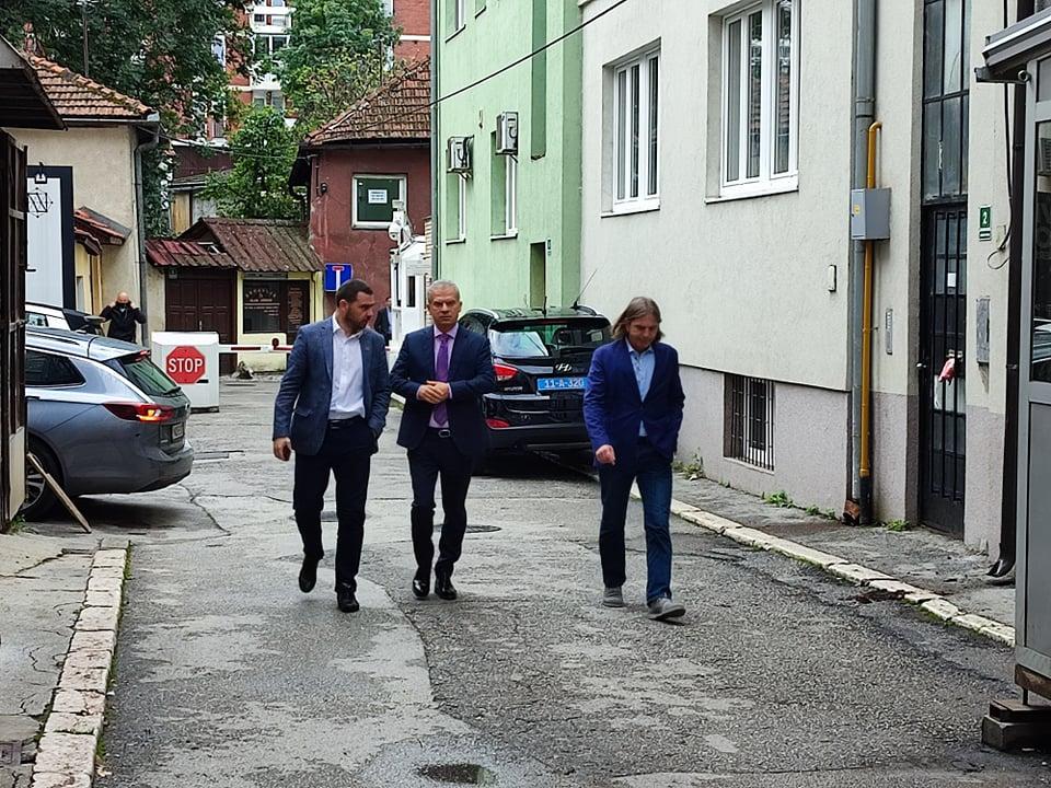 Magazinović, Radončić and Kojović after the meeting with Palmer - Avaz