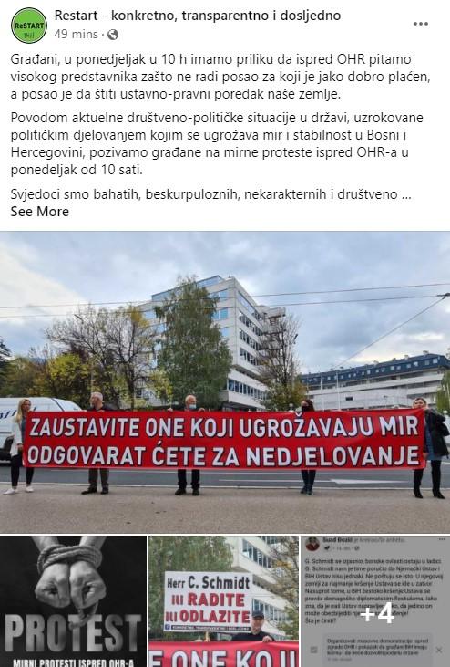 Objava na Facebooku - Avaz