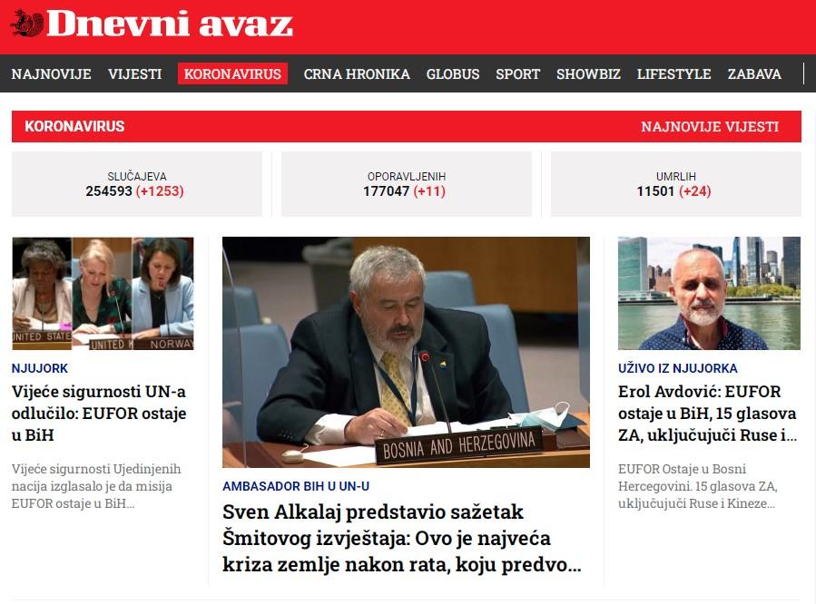 Portal "Avaza" u konkurenciji 30 najboljih regionalnih portala - Avaz