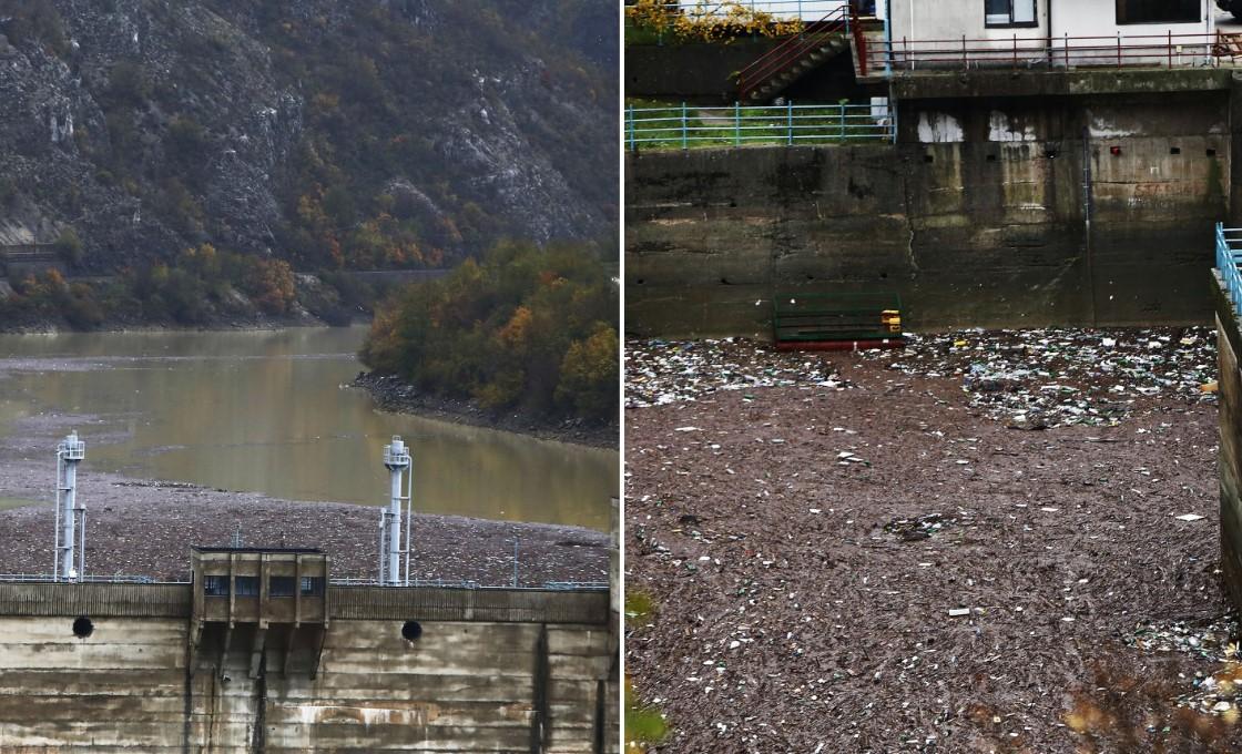 Neretva kao plutajuća deponija, tone smeća kod brane u Grabovici