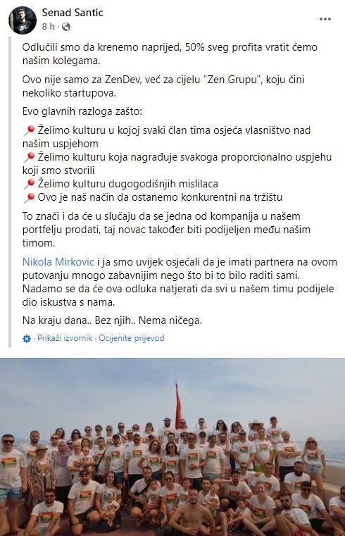 Status Senada Šantića - Avaz