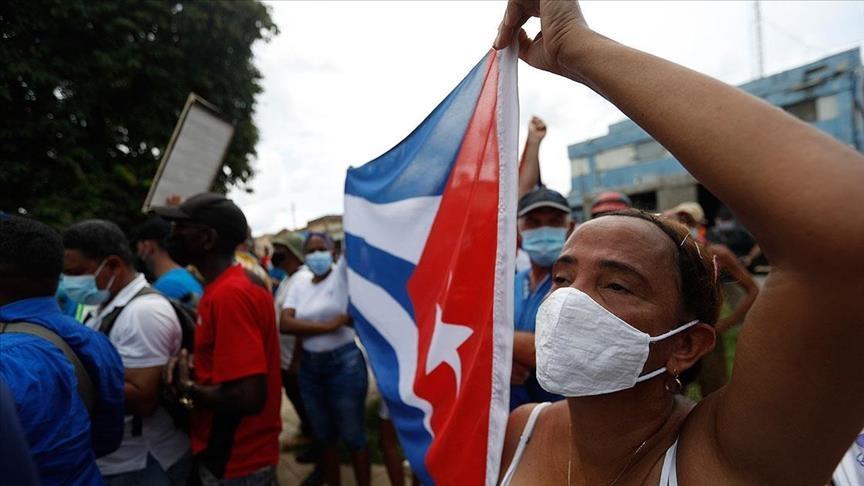 Demonstrators in the US, Spain, Argentina, the Dominican Republic and other countries took to the streets with signs demanding freedom and democracy and the release of hundreds of people who were jailed in July - Avaz