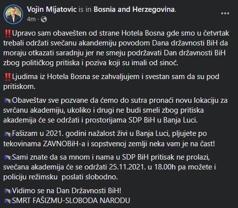 Status Vojina Mijatovića - Avaz