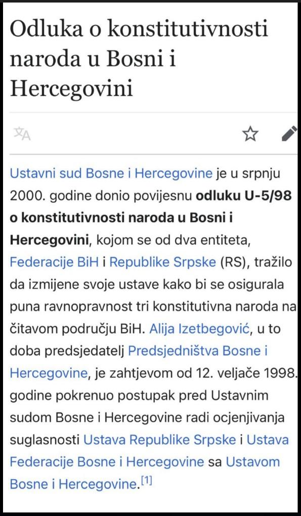 Da se Bakir podsjeti: Alija Izetbegović izborio odluku koju njegov sin, putem svojih novinara, pripisuje Radončiću kao tobožnju izdaju BiH i igru s Čovićem i Dodikom - Avaz