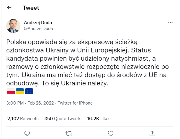 Objava na Twitteru - Avaz