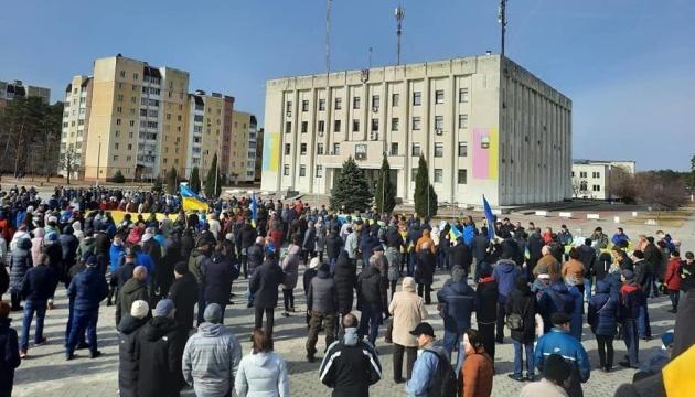 Mještani Slavutiča protestvovali zbog dolaska ruskih trupa - Avaz