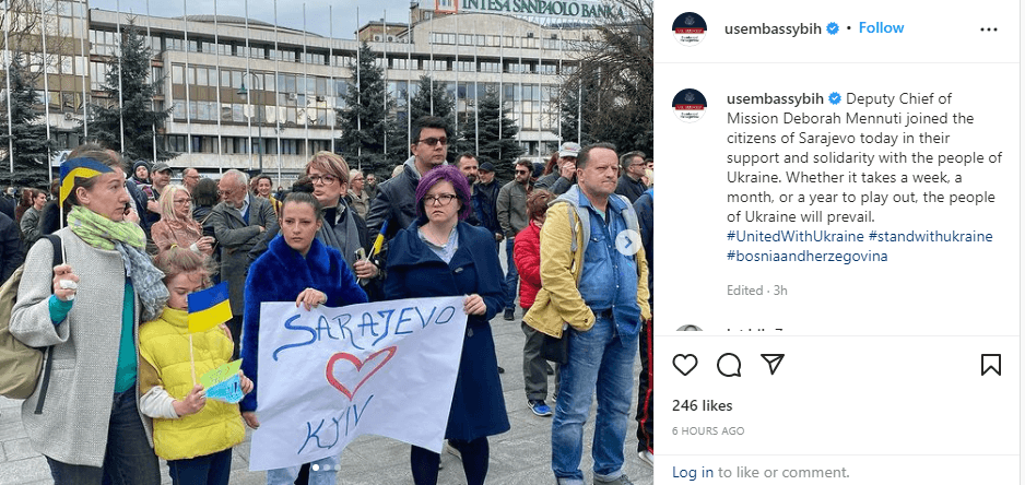 Objava na Instagramu - Avaz