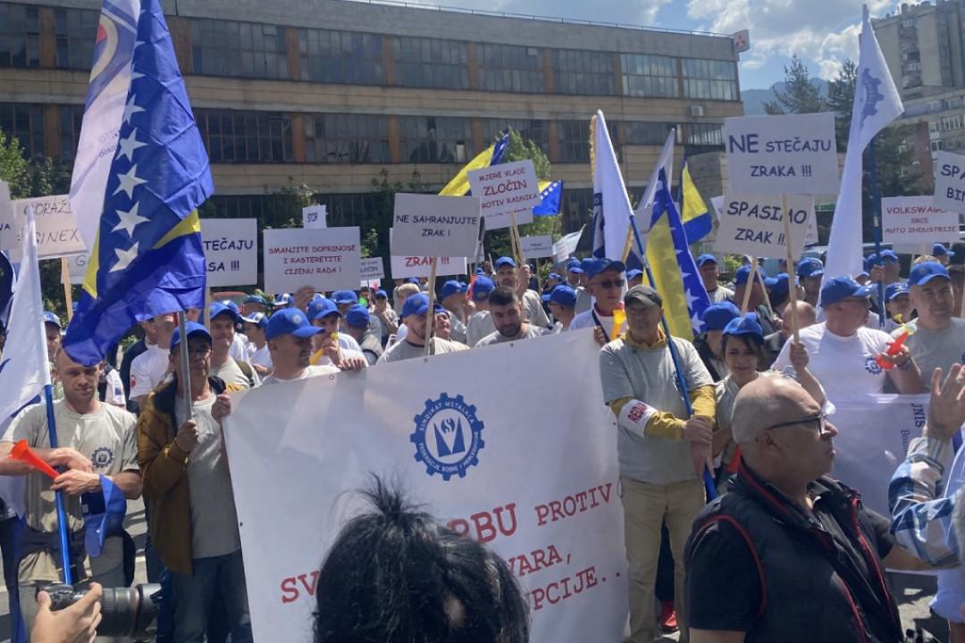 Rudari BiH na protestima: Ne možemo biti robovi lošeg upravljanja