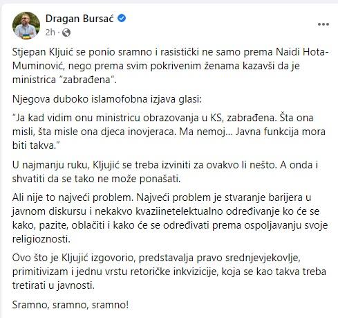 Komentar Dragana Bursaća - Avaz