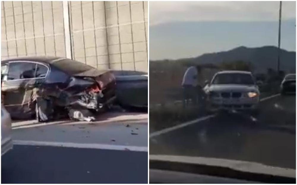 Saobraćajna nesreća na autoputu, učestvovalo više vozila