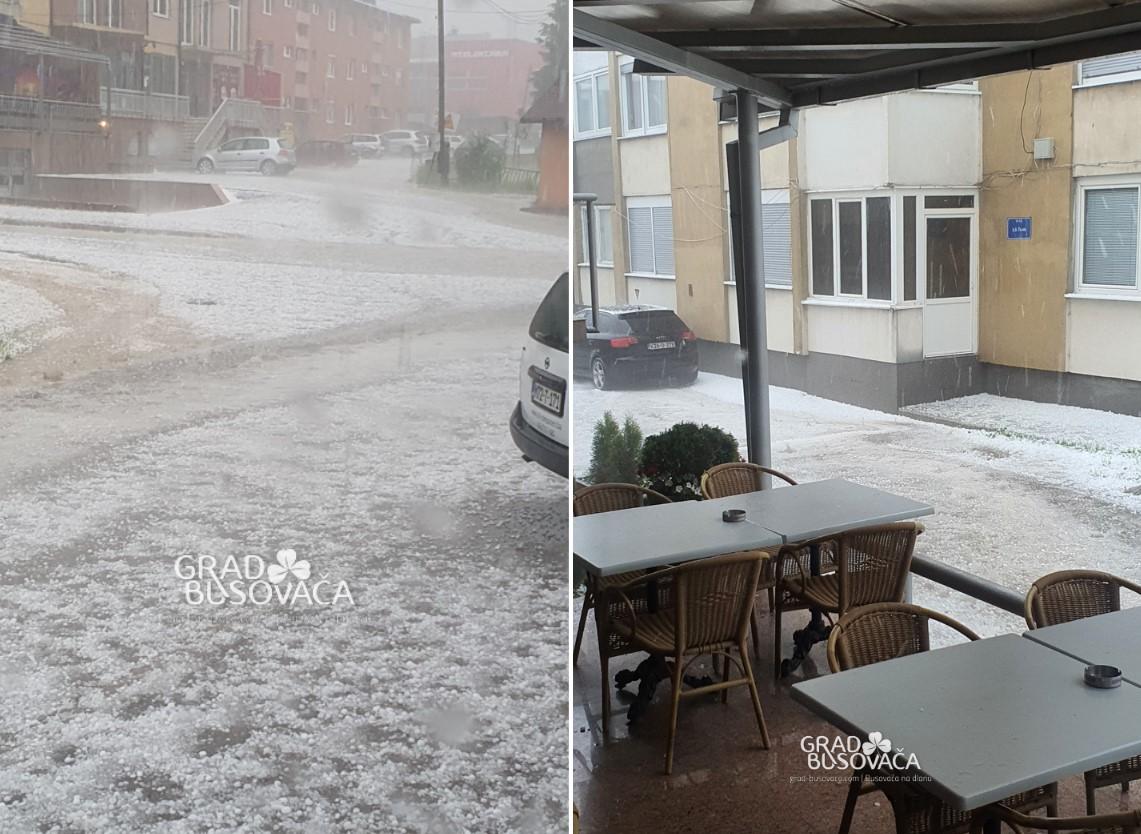 Nezapamćeno nevrijeme pogodilo Busovaču: Padao grad veličine oraha