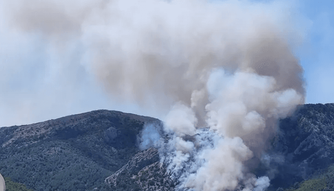 Drama na Braču: Požar prijeti kućama, gasi ga 57 vatrogasaca i kanader