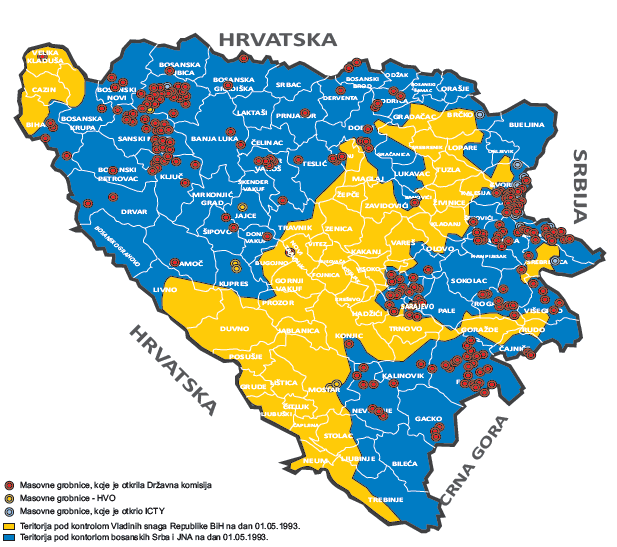 Mapa grobinica Saveza logoraša - Avaz