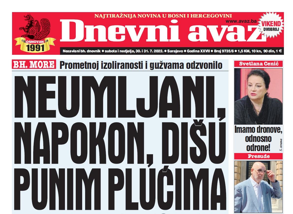 U dvobroju "Dnevnog avaza" čitajte: Neumljani, napokon, dišu punim plućima