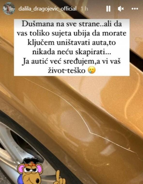 Instagram stori koji je objavila - Avaz