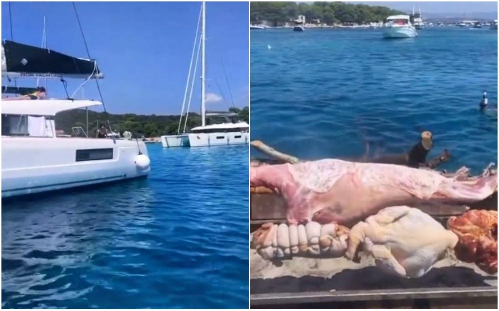 Pored skupocjenih jahti vrte jagnje na ražnju