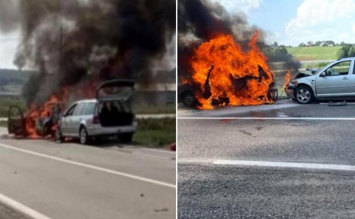 U jezivoj nesreći kod Prnjavora poginule majka i kćerka: Naložena obdukcija tijela, otac i druga djevojčica (4) s teškim opekotinama prevezeni u bolnicu