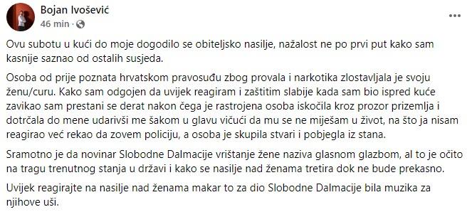 Objava na Facebooku - Avaz