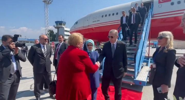 Turković dočekala Erdoana na sarajevskom aerodromu