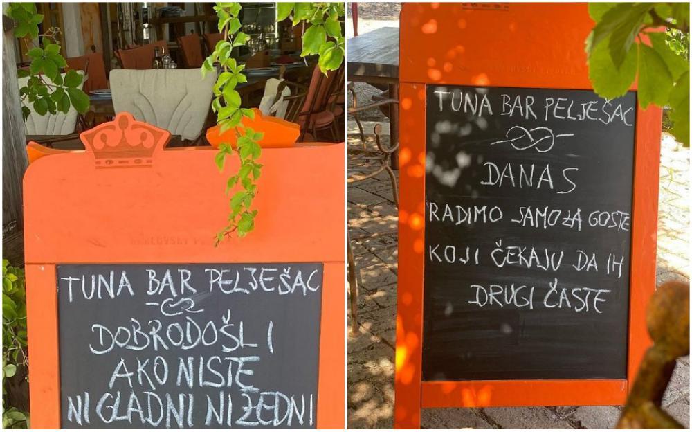 Restoran u Trpnju nasmijava urnebesnim natpisima: Sutra dižemo cijene pa je danas najbolje da dođete sutra