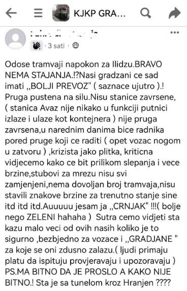 Objava na Facebooku - Avaz