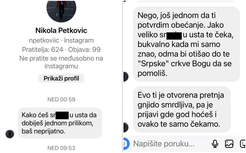 Poruke koje je dobio Bursać na Instagramu - Avaz