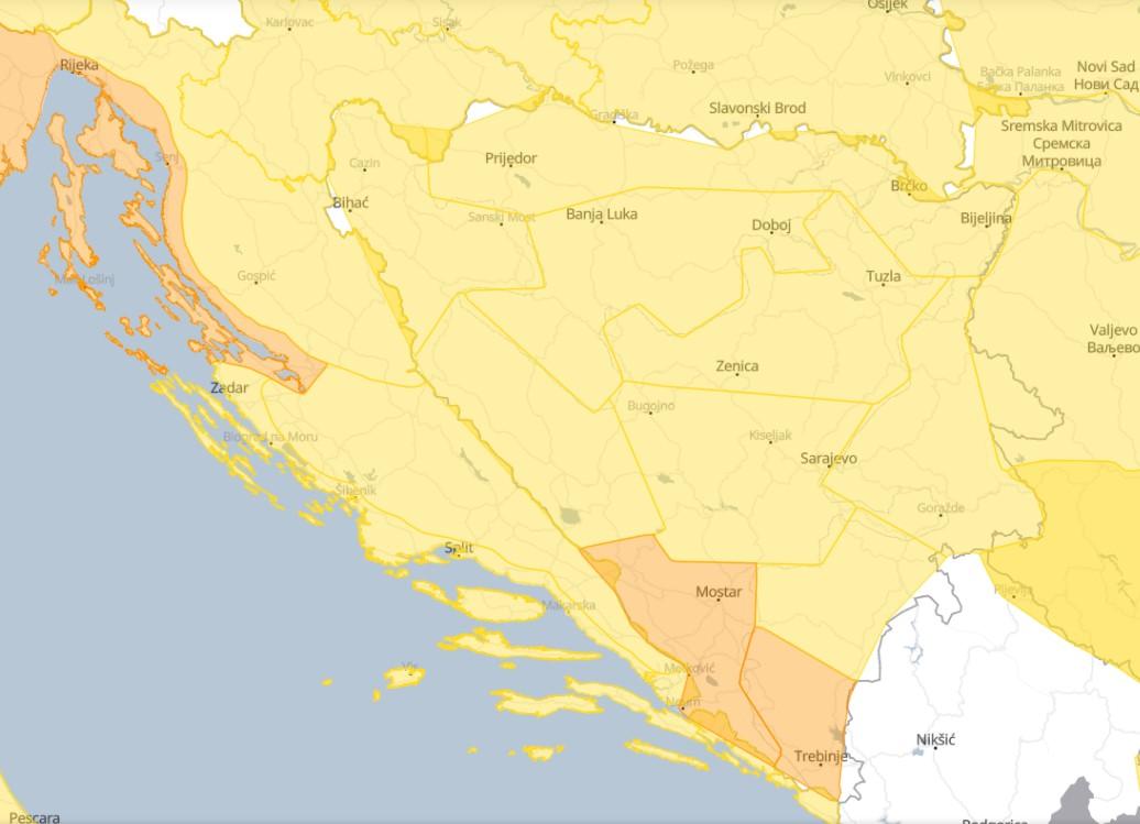 Meteoalarm je na snazi do ponoći. - Avaz