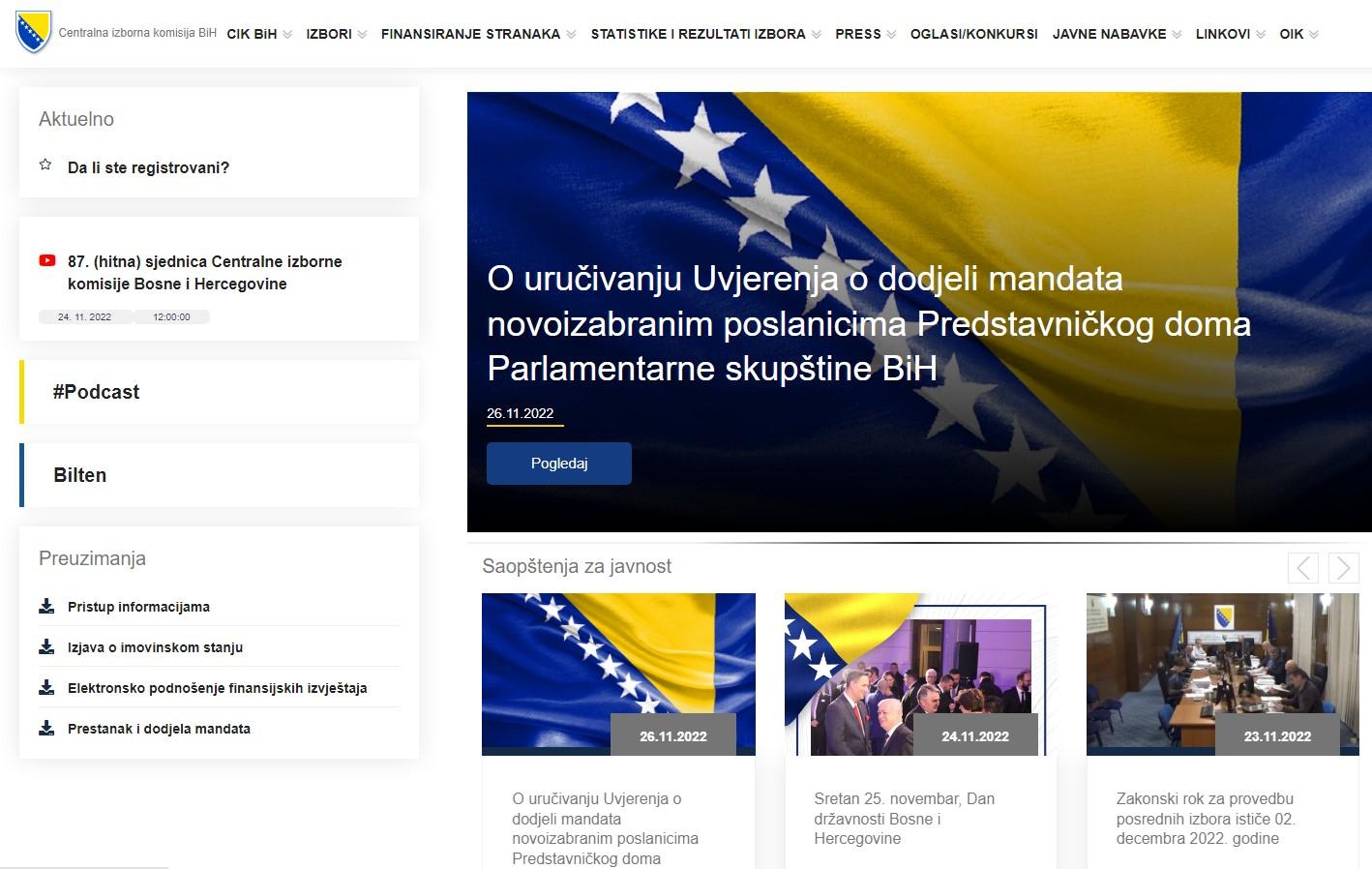 Web stranica ponovo u funkciji - Avaz