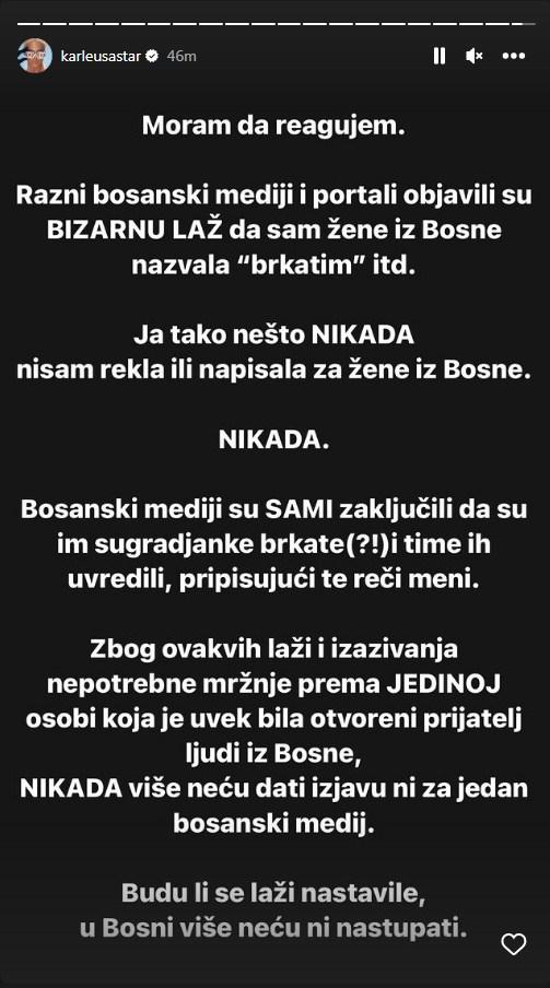 Srbijanska pjevačica poručila medijima u Bosni - Avaz