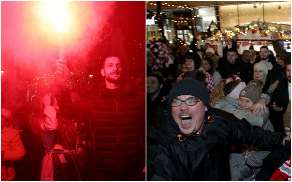 Ludilo na ulicama Zagreba: Slavlje i bakljada nakon prolaska "Vatrenih" u četvrtfinale Mundijala